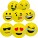 Lachende stress emoji met bedrukking