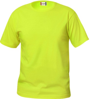 Basic kinder T-shirt signaal groen