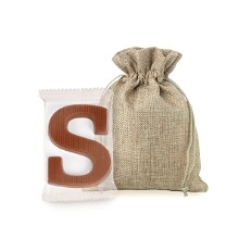 Jute zakje 13 x 18 cm | Schoenletter 40 gram