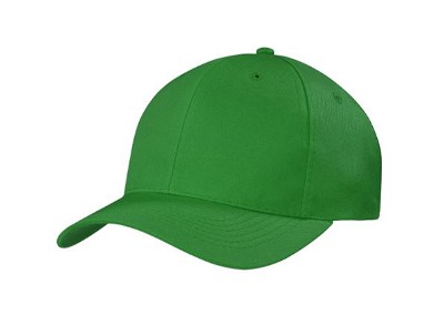 Ademende polyester twill baseball cap smaragdgroen