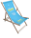Houten strandstoel | All over bedrukking | 125 x 54 cm