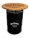 Statafel olievat 200 L | Zwart vat | Houten tafelblad met gravure | Full color sticker