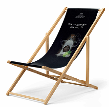 Houten strandstoel | All over bedrukking | 125 x 54 cm
