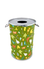 Olievat prullenbak 60 L | Full color wrap rondom