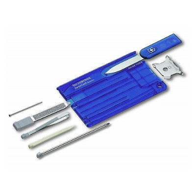 Victorinox Quattro toolcard transparant blauw
