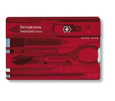 Victorinox Classic toolcard transparant rood
