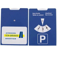 Kartonnen parkeerschijf