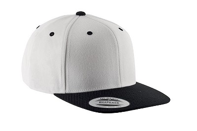 Flexfit premium snapback cap 6 panelen wit/zwart
