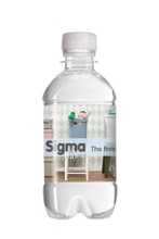 R-PET flesje water met platte dop 330 ml