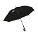 Paraplu met gebogen handvat zwart