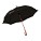 Paraplu met gebogen houten handvat zwart