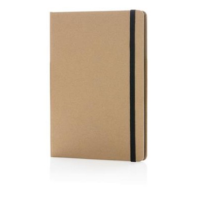 A5 kraft notitieboek met gekleurde zijkant zwart
