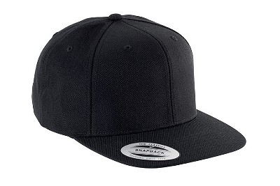 Flexfit premium snapback cap 6 panelen zwart